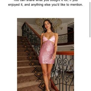 Hello Molly Pink Gold Slip Mini Dress